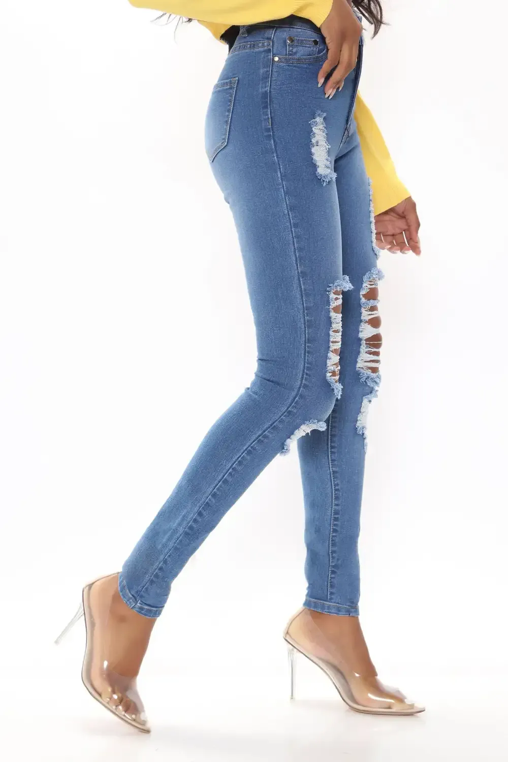 Tall Tempe Distressed Jeans - Medium Blue Wash
