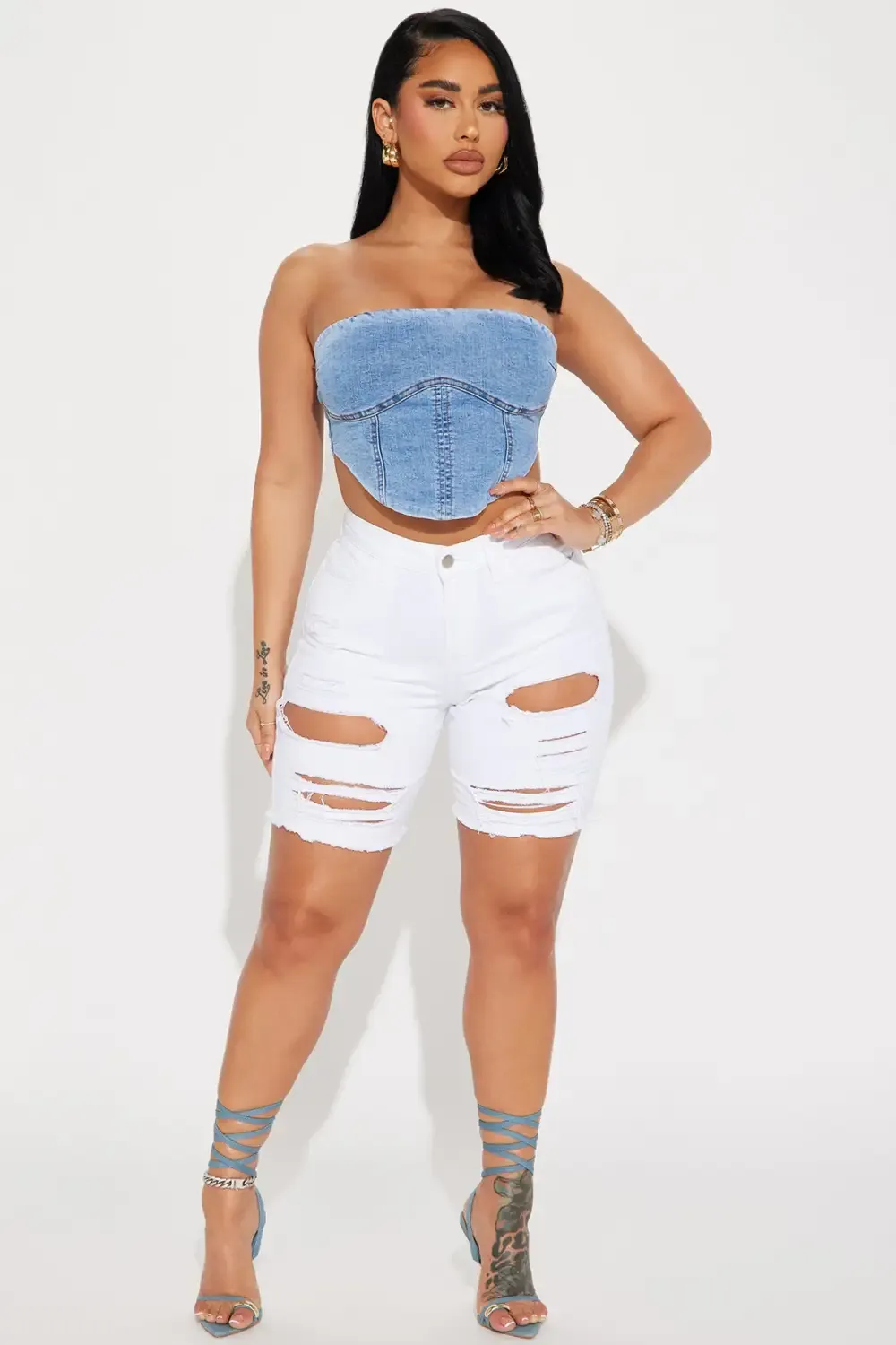 Gone Fishing Shorts - White