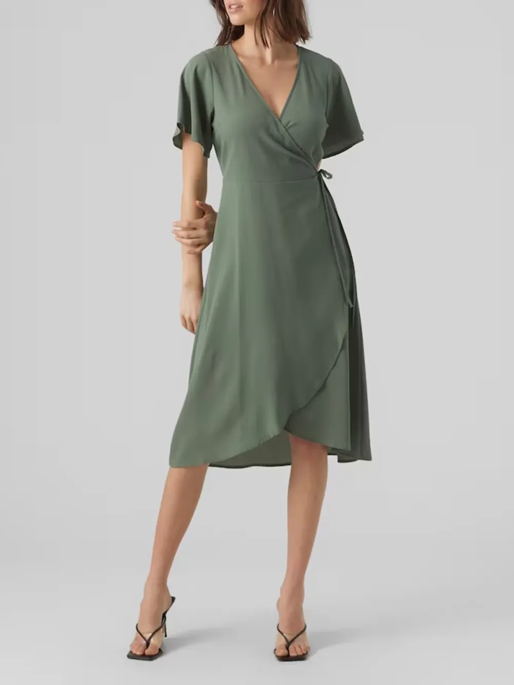 V-neck Casual Style Dress
