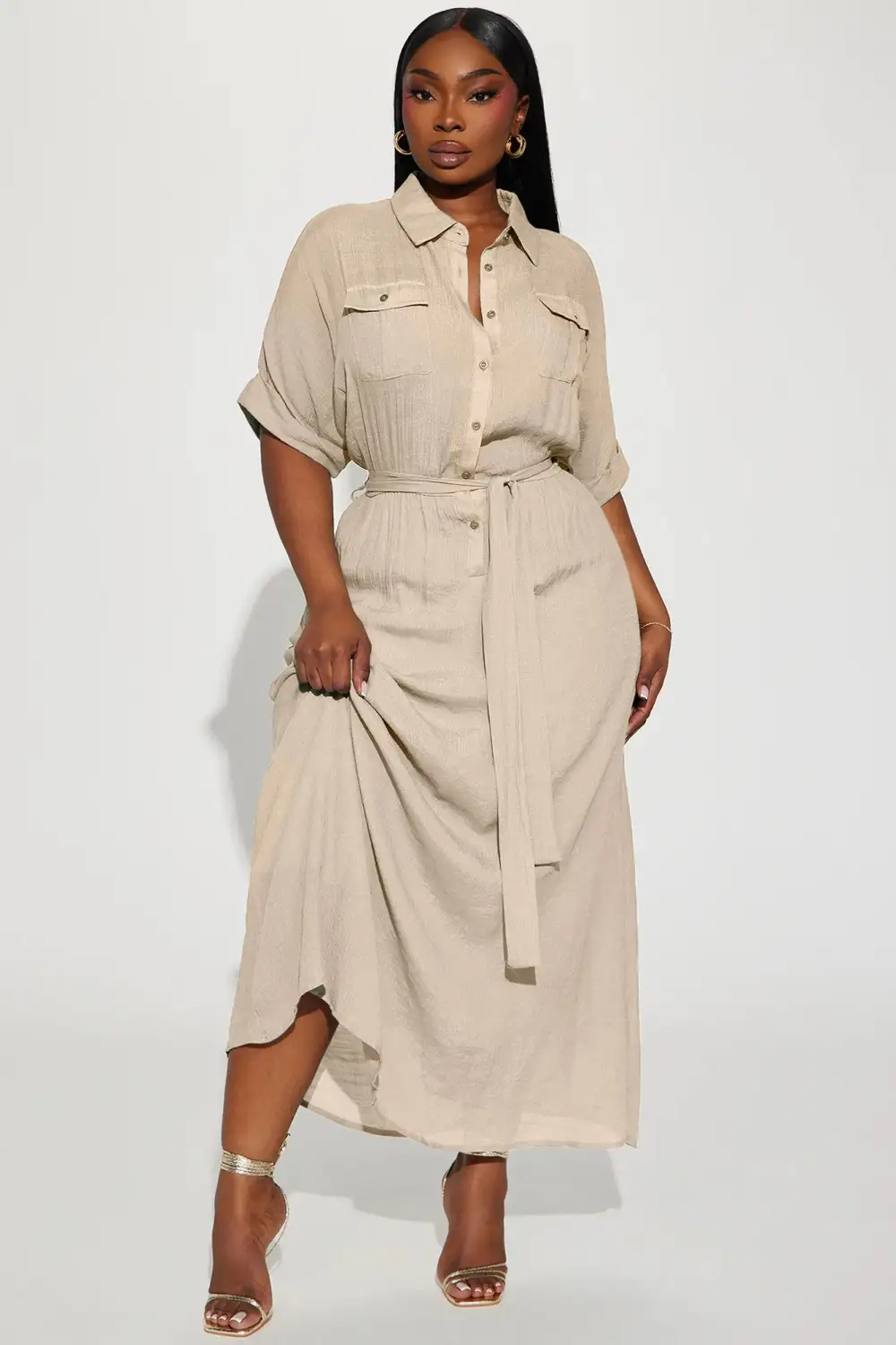 Lucille Maxi Dress - Taupe