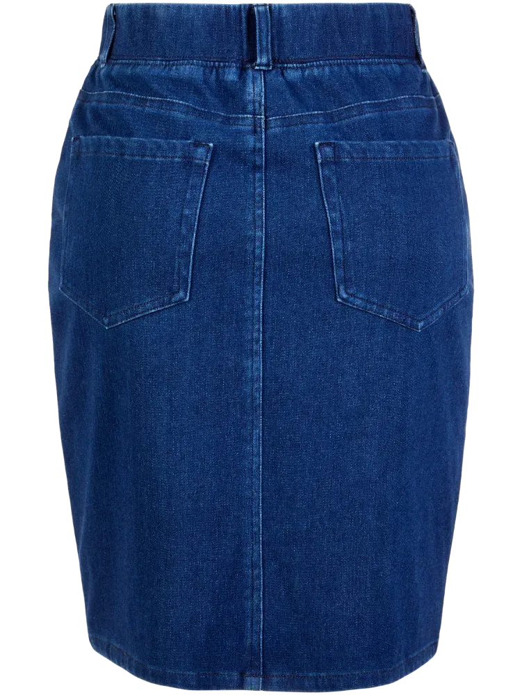 Stretch Denim Short Skirt
