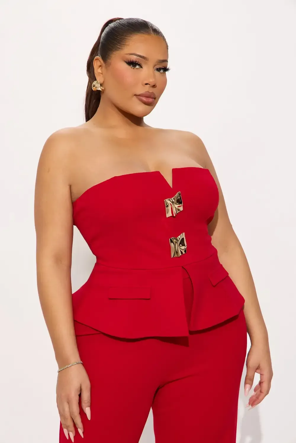The Prestige Pant Set  - Red
