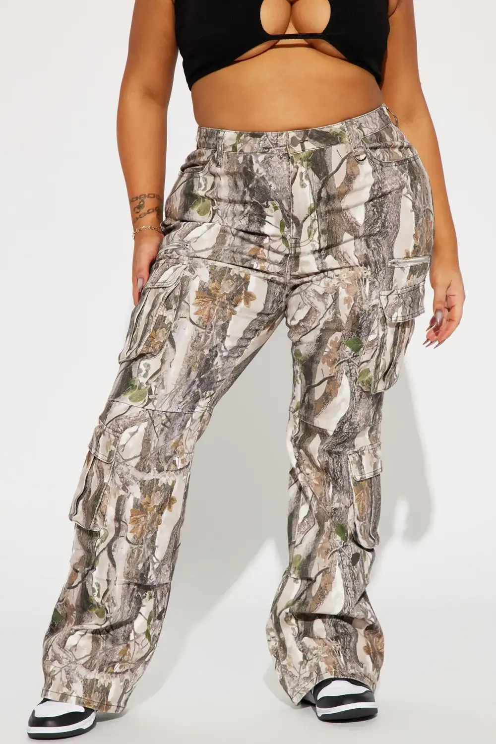 Sneak Attack Non Stretch Camo Cargo Jean - Taupe/combo