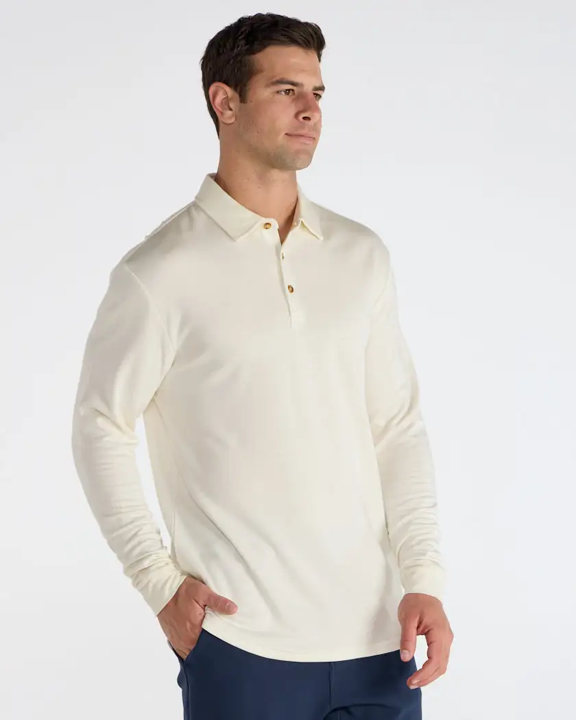 Comfort Wool Long Sleeve Polo
