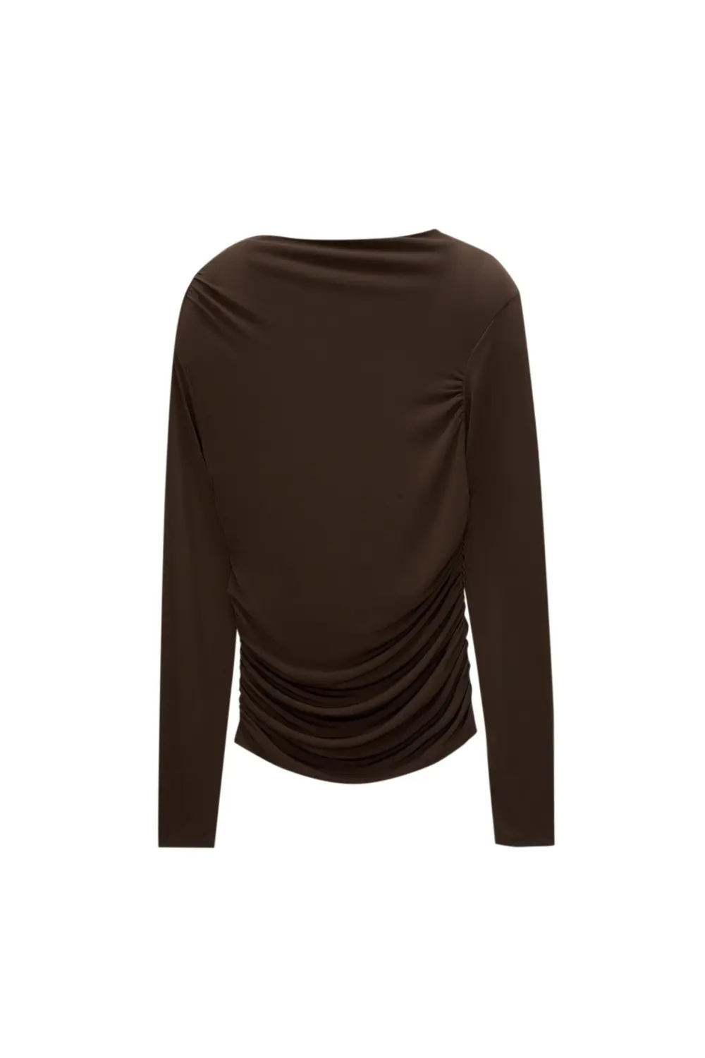 Gathered long sleeve top