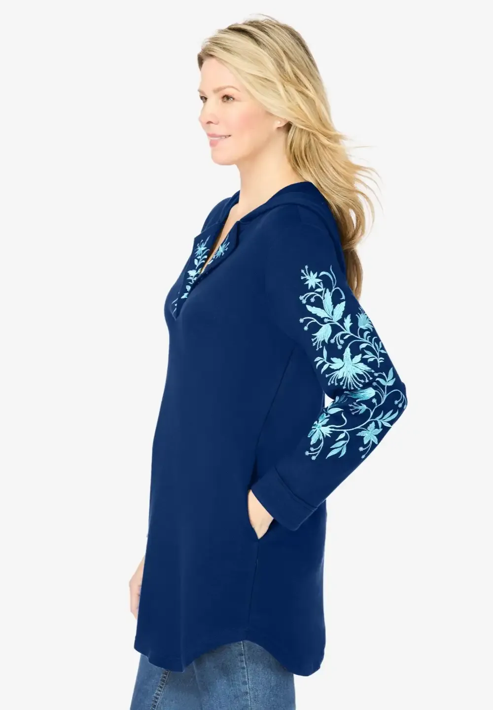 Embroidered Hoodie Sweatshirt