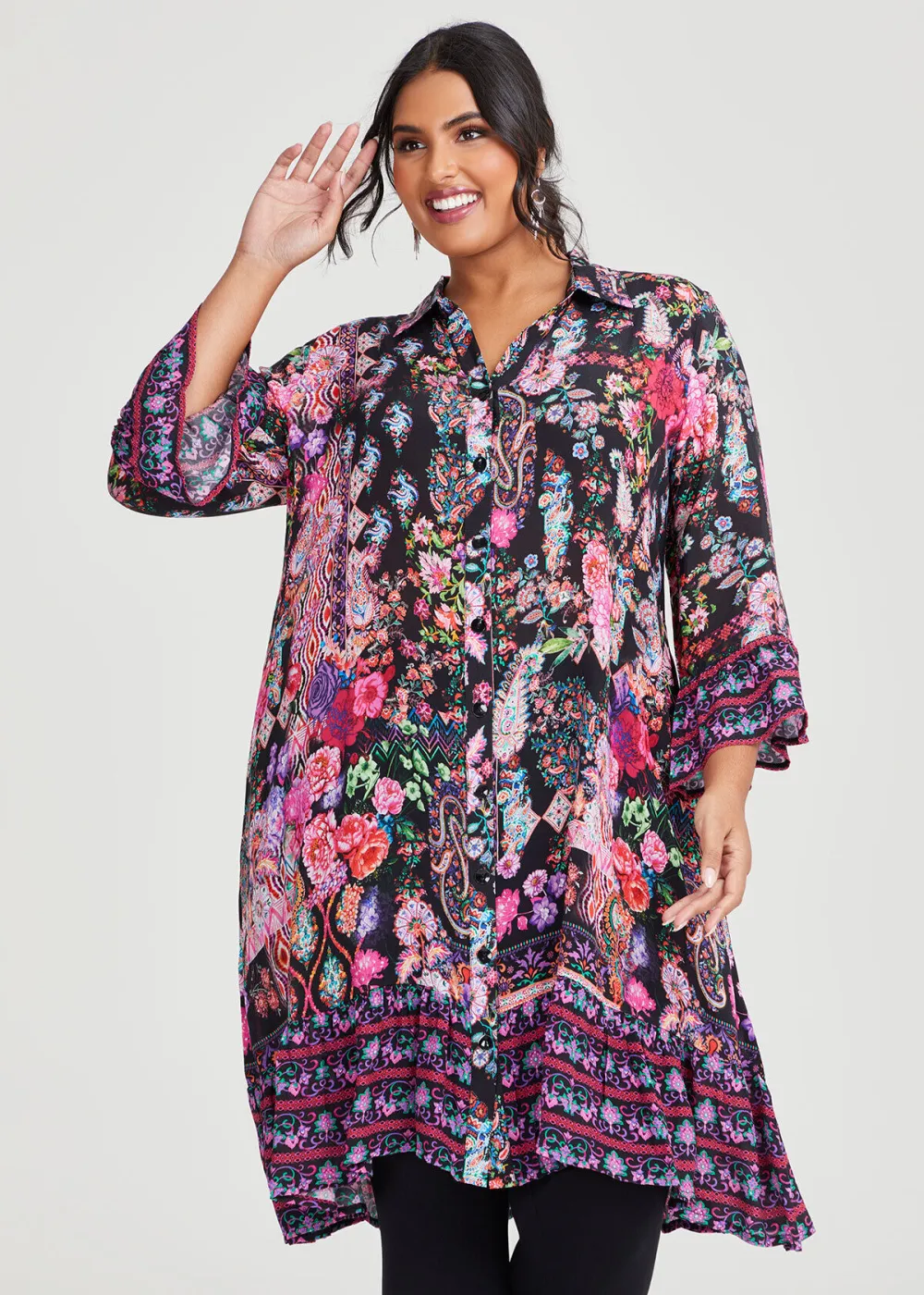 Natural Winter Garden Shirt Dress