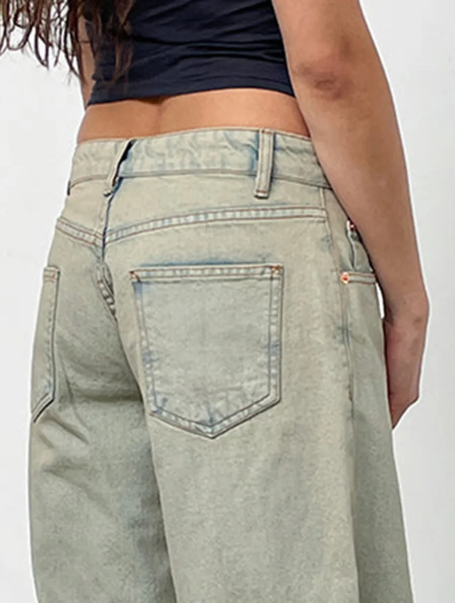 Desert Sand Wash Low Rise Roomy Jeans