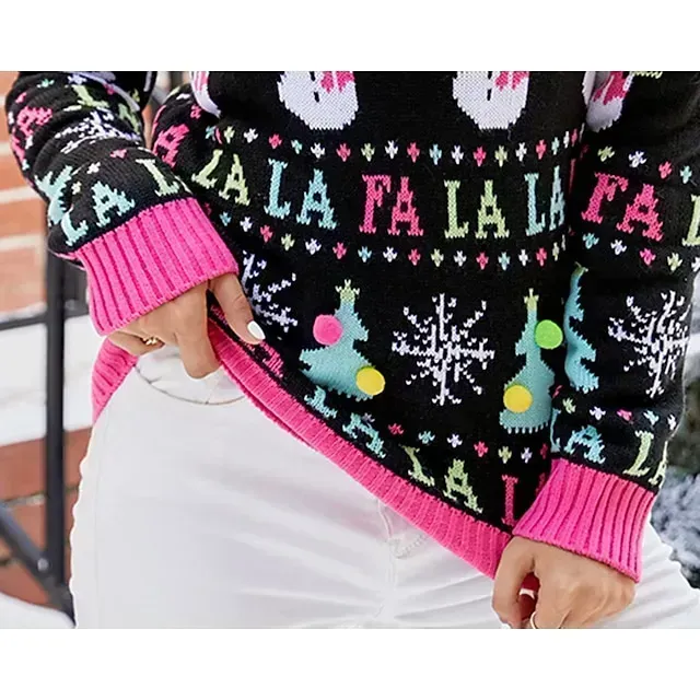Christmas Snowman Ugly Christmas Sweater / Sweatshirt Sweatshirt Pullover Anime Funny Top For Women's Adults' 3D Print 100% Polyester Party Casual Daily