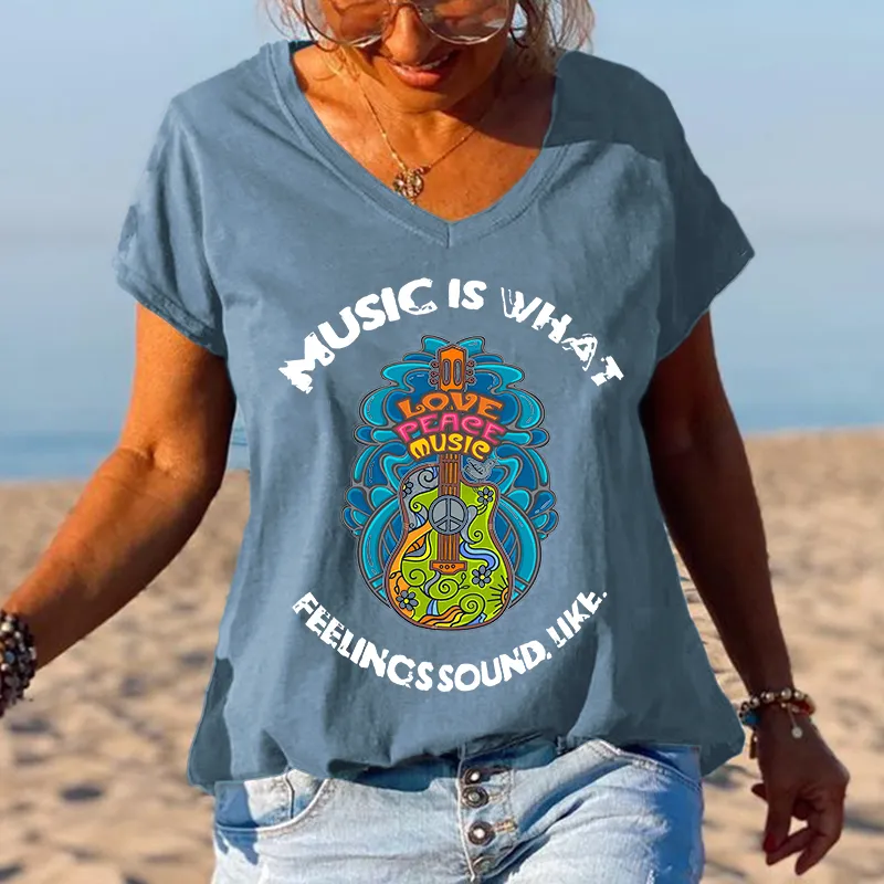 Music is what feelings sound like Graphic Tees