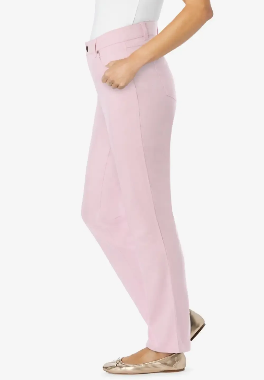 Straight-Leg Stretch Denim Jean