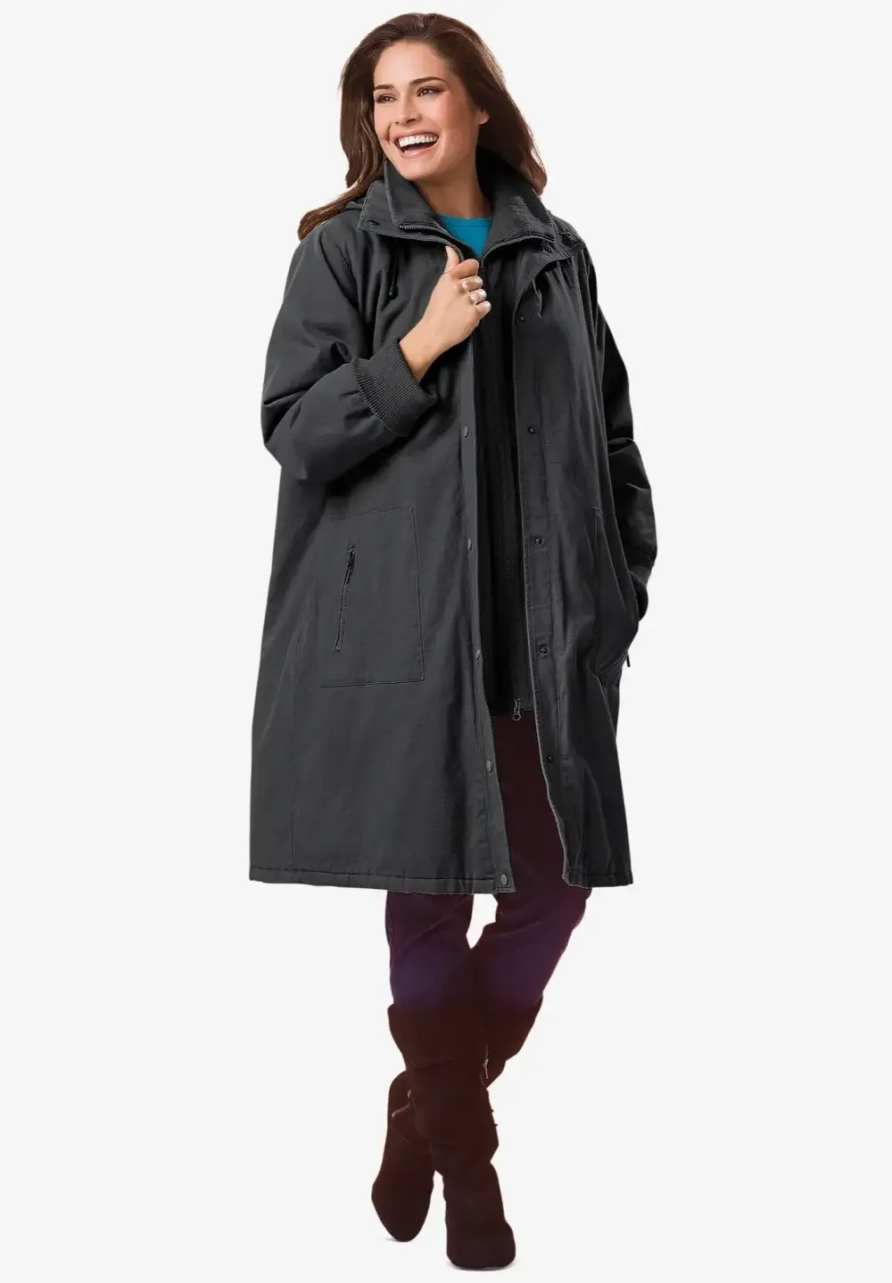 Twill Hooded Stadium Jacket