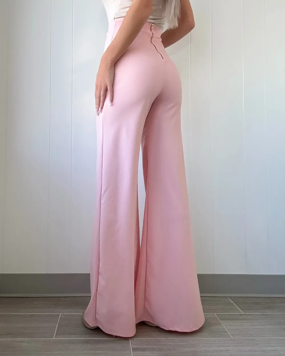 Sophistication Wide Leg Pants - Blush