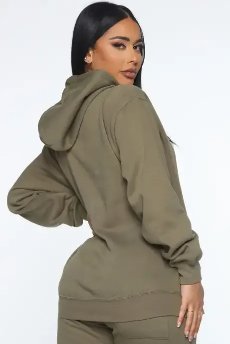 Stole Your Boyfriend's Oversized Hoodie - Olive