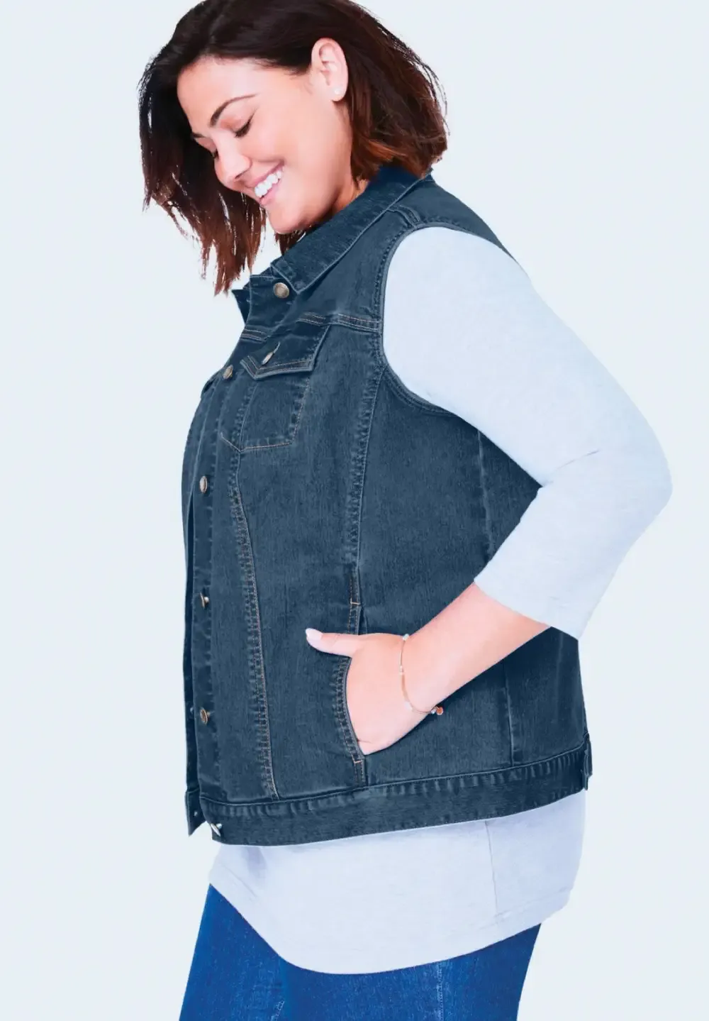 Stretch Denim Vest