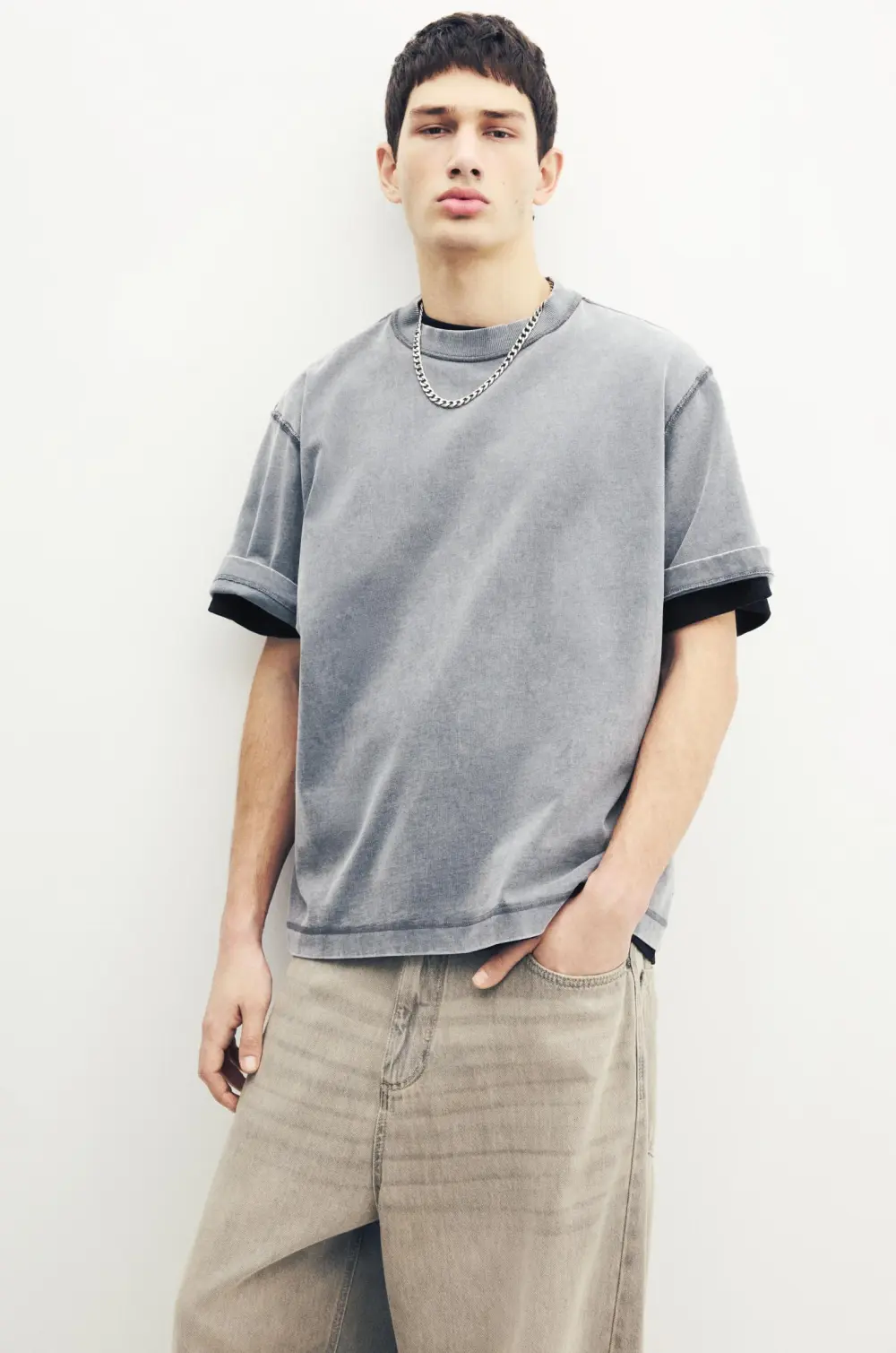 Soft-touch boxy-fit T-shirt