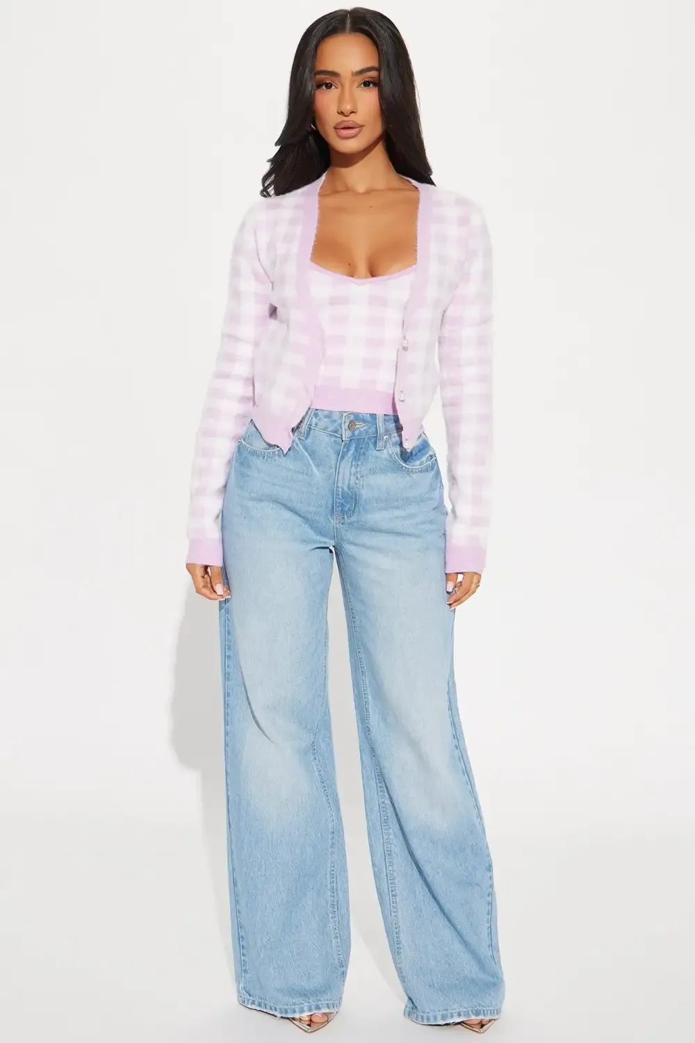 Alysha 2 Piece Sweater Top - Lavender