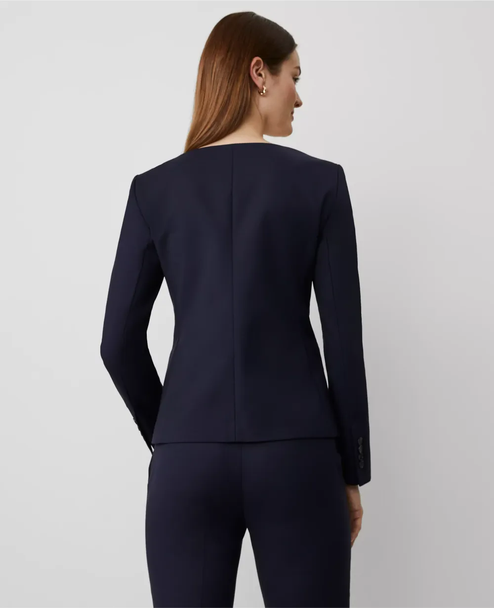 The U-Neck Jacket in Stretch Cotton