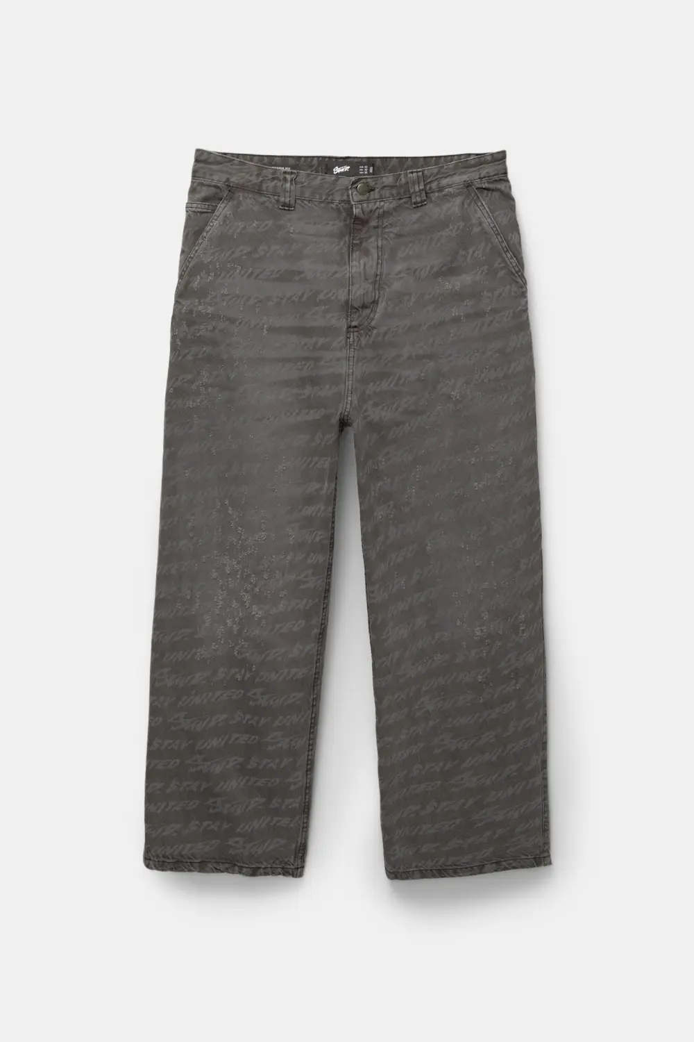 Laser print skater jeans