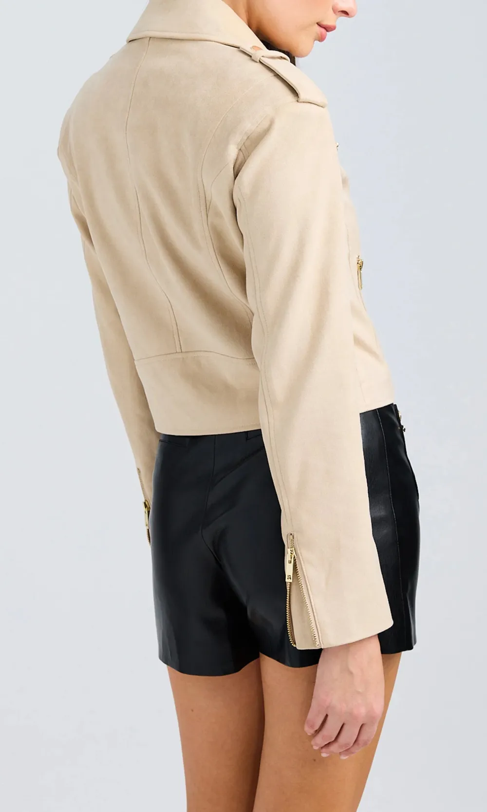 Cosita Vegan Suede Moto Jacket