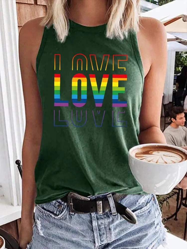 Women's Love Gay Day Crew Neck Vest