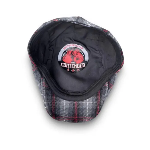 The Contender Boston Scally Cap - Black & Smoke Plaid