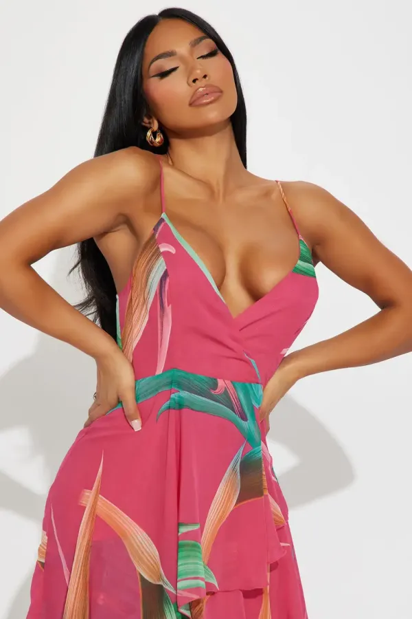 Spring Dream Maxi Dress - Pink/combo