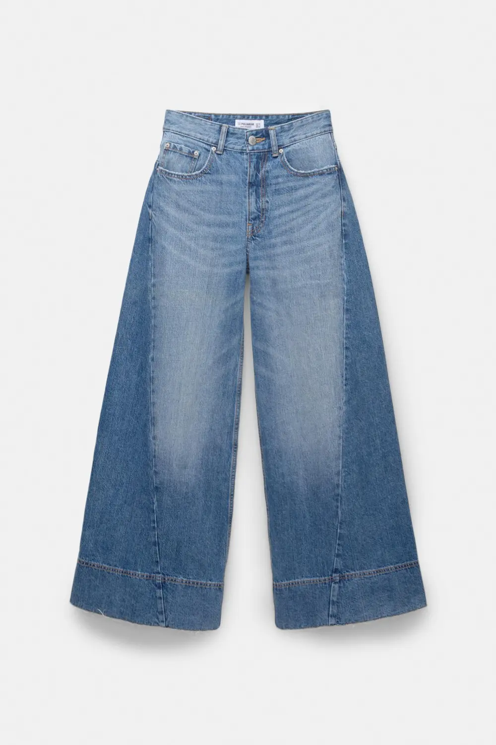 Jeans super wide leg trabilla trasera