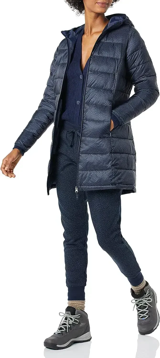 Women's Lightweight Water-Resistant Hooded Puffer Coat (Available in Plus Size)