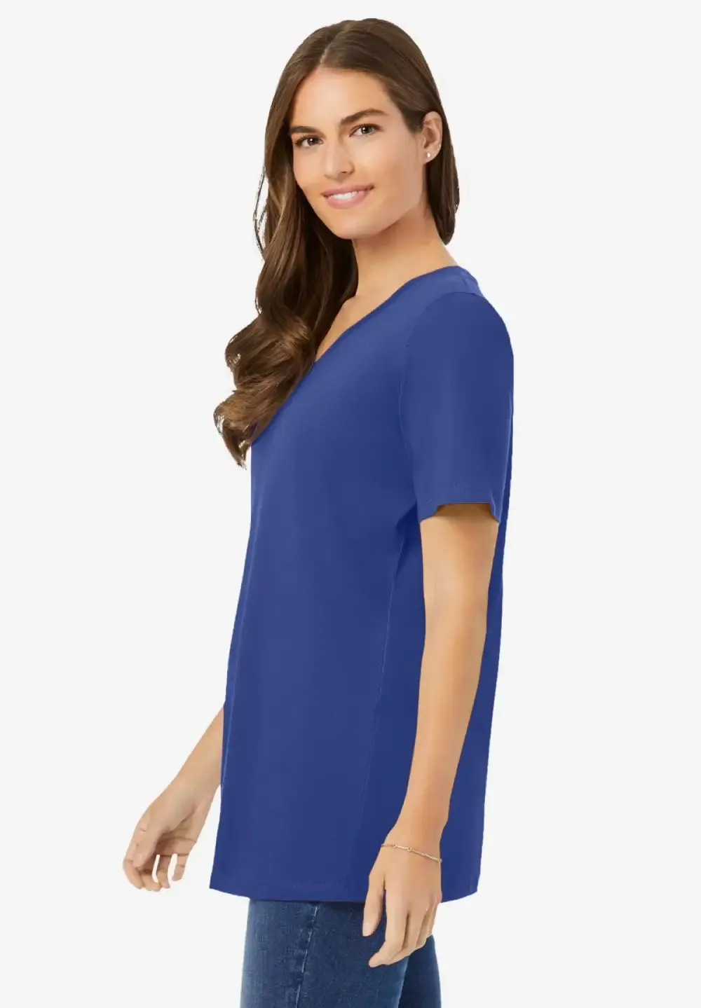Perfect Short-Sleeve V-Neck Tee