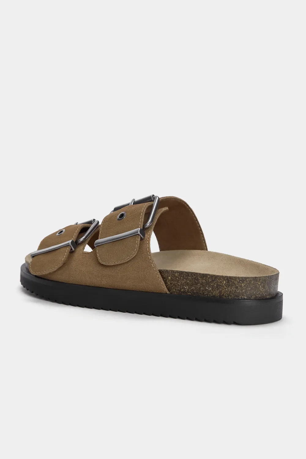 Sandalias planas serraje hebillas