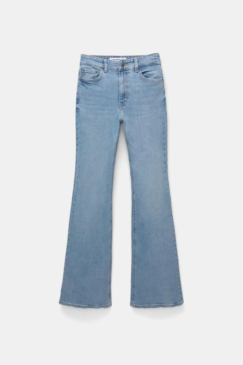 Jeans flare tiro alto