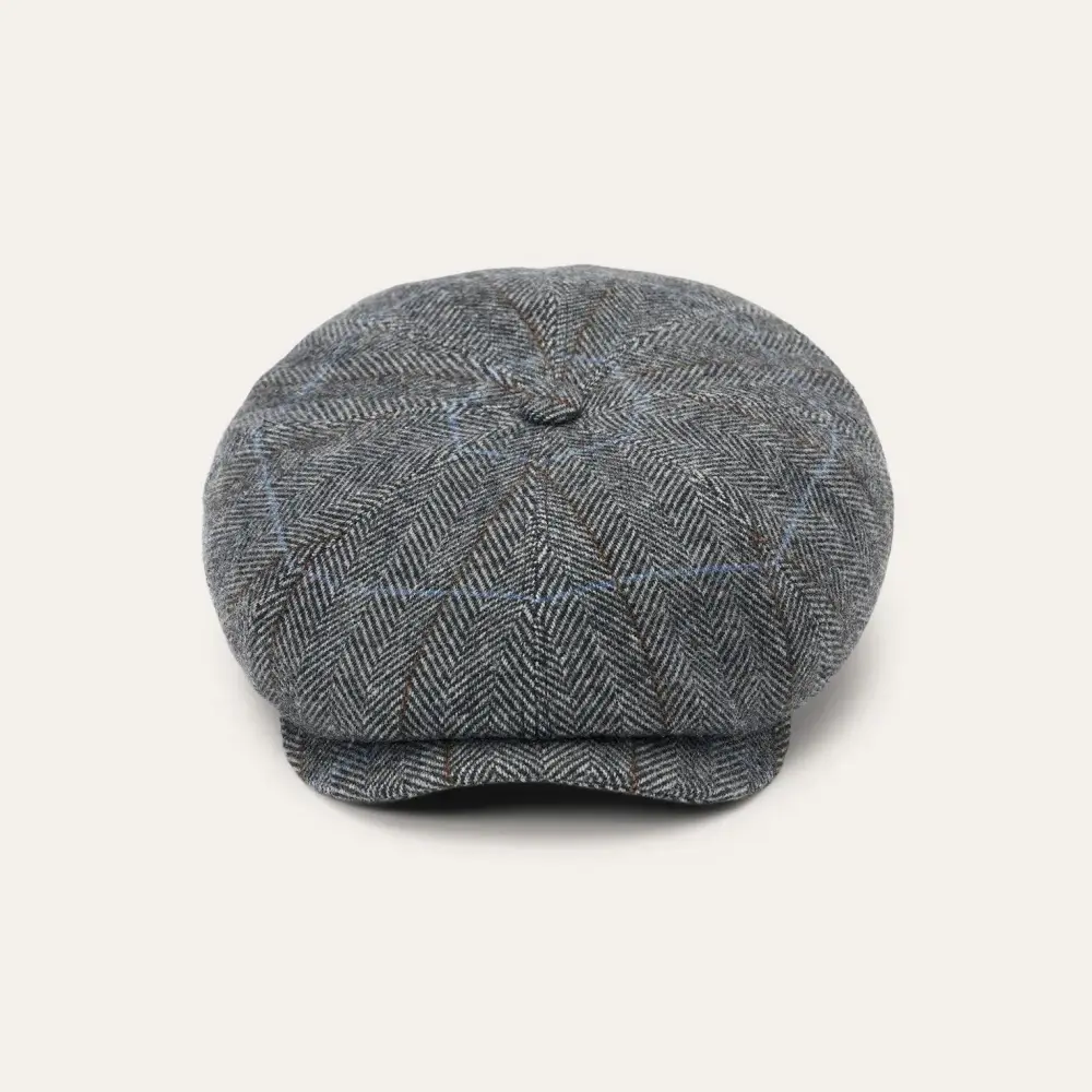 Wool Herringbone Hatteras Cap