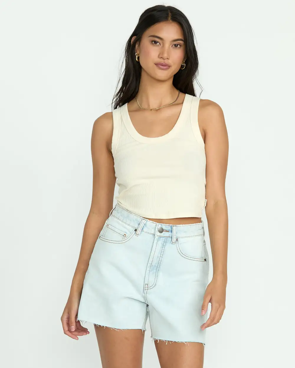Riley Cut-Off Denim Shorts - Acid Wash