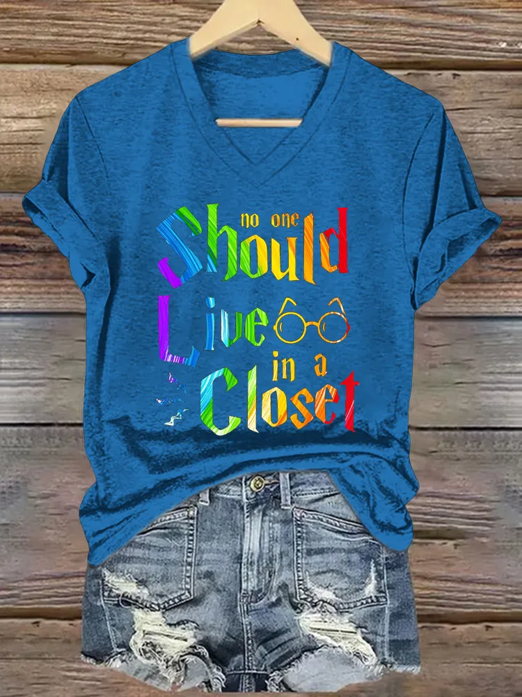 Women'S T-Shirt Cute Rainbow LGBT T Shirt Lesbian Gay Pride Gift