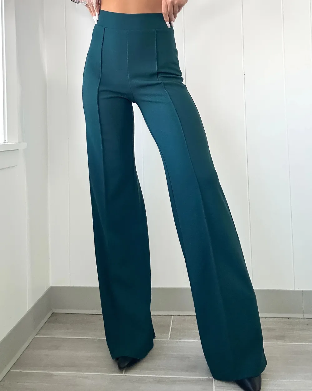 Pleated Flare Pants