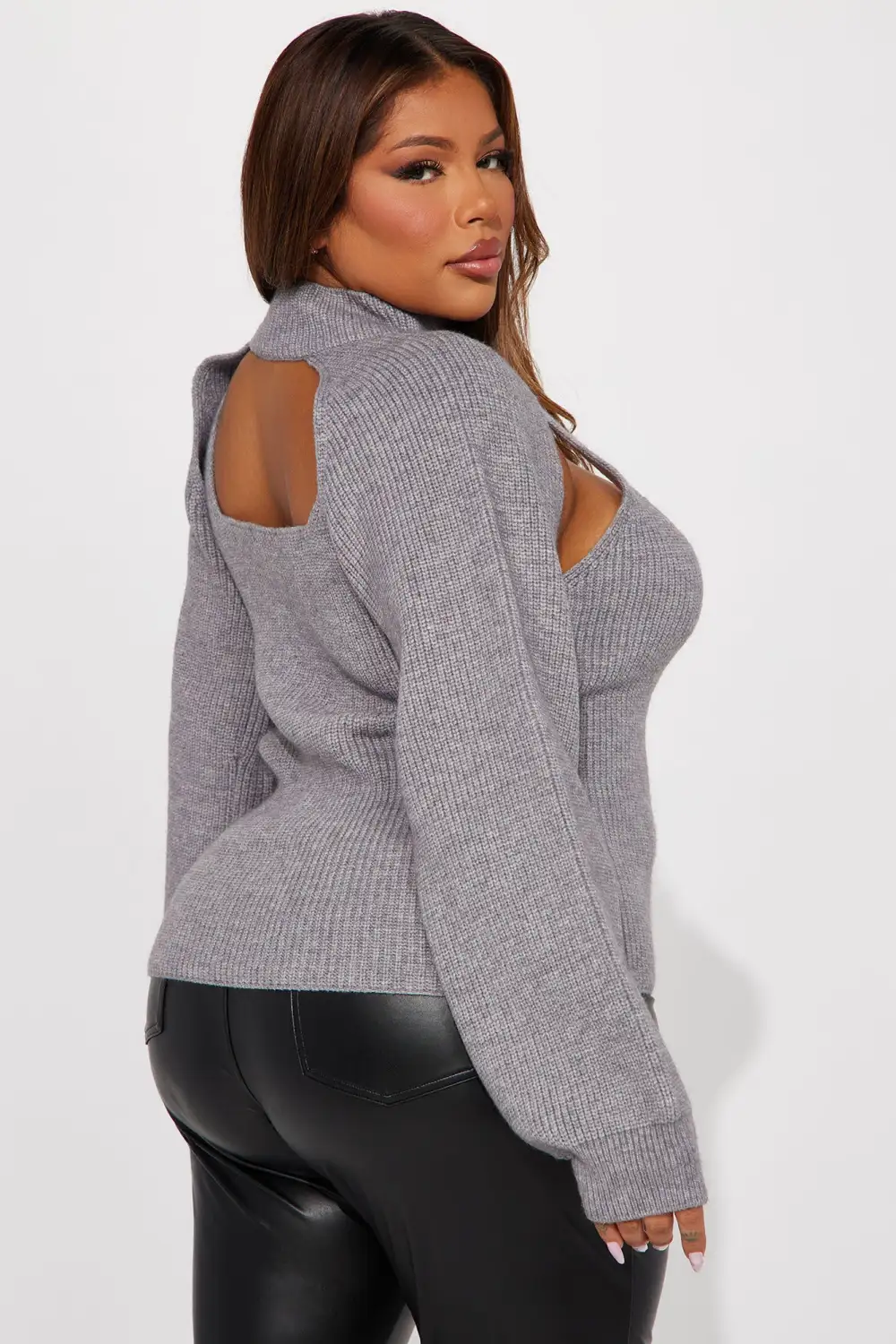 Dynamic Duo Sweater Set - Heather Grey
