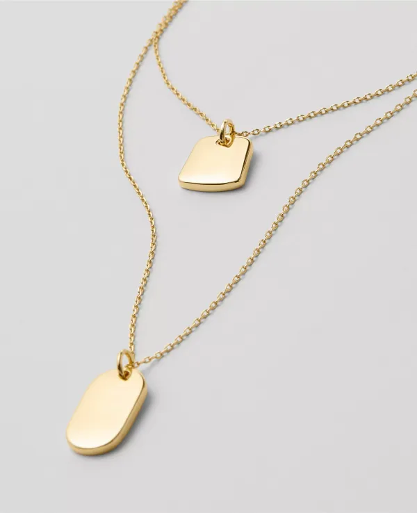 Double Chain Nugget Necklace