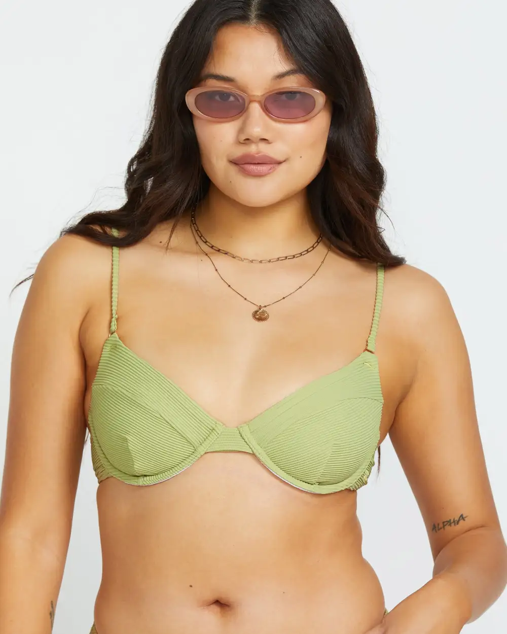 Tanlines Morgan Underwire Bikini Top - Avocado