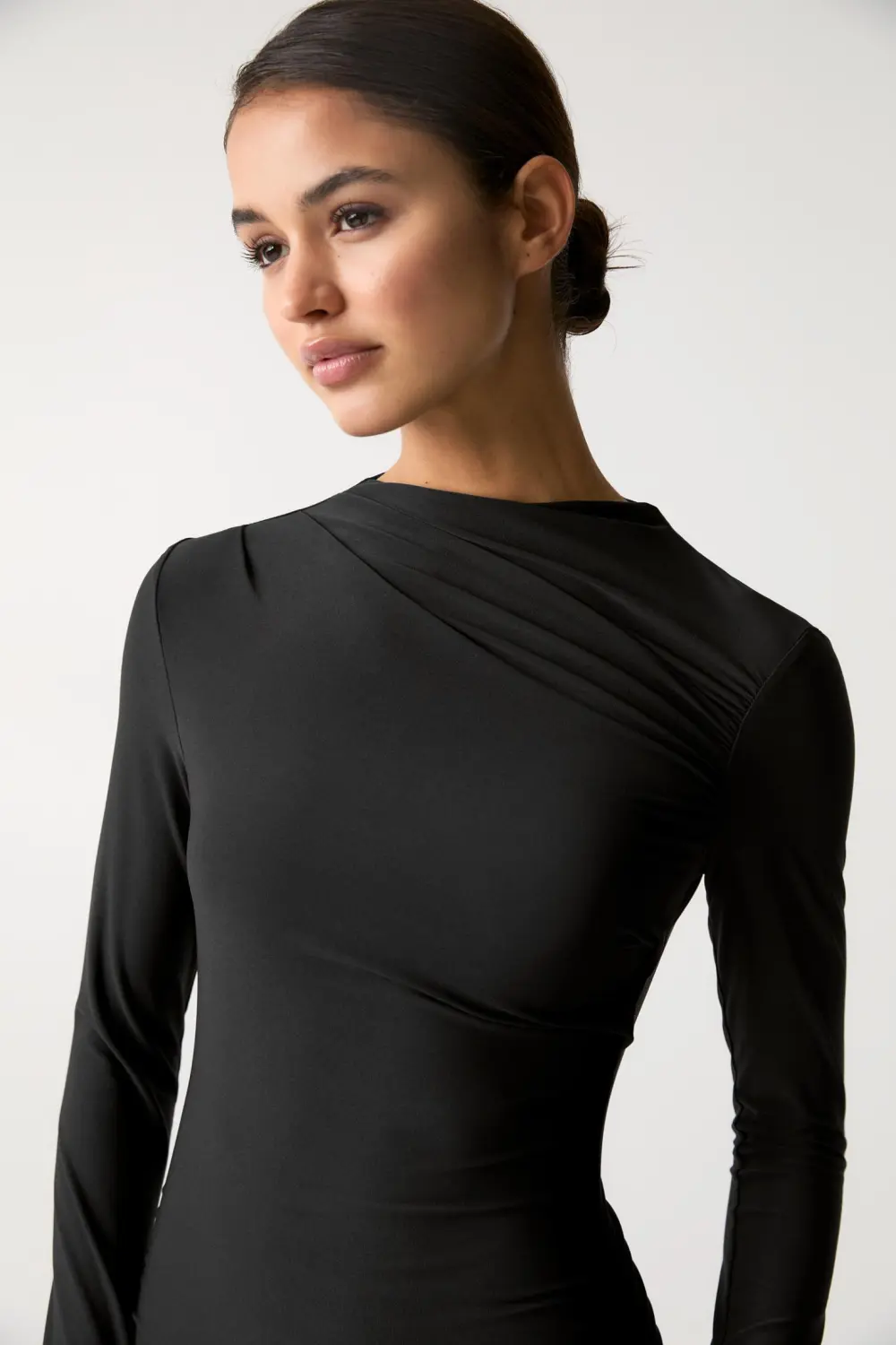 Vestido midi frunces