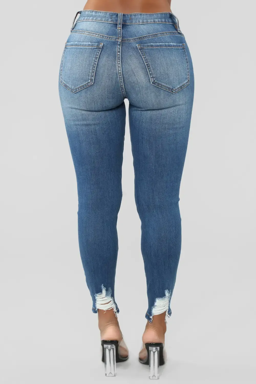 Ego Trip Mid Rise Jeans - Medium Blue Wash