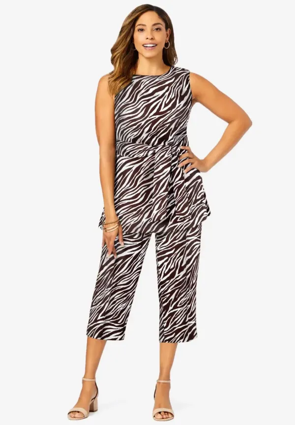 2-Piece Linen Capri Set