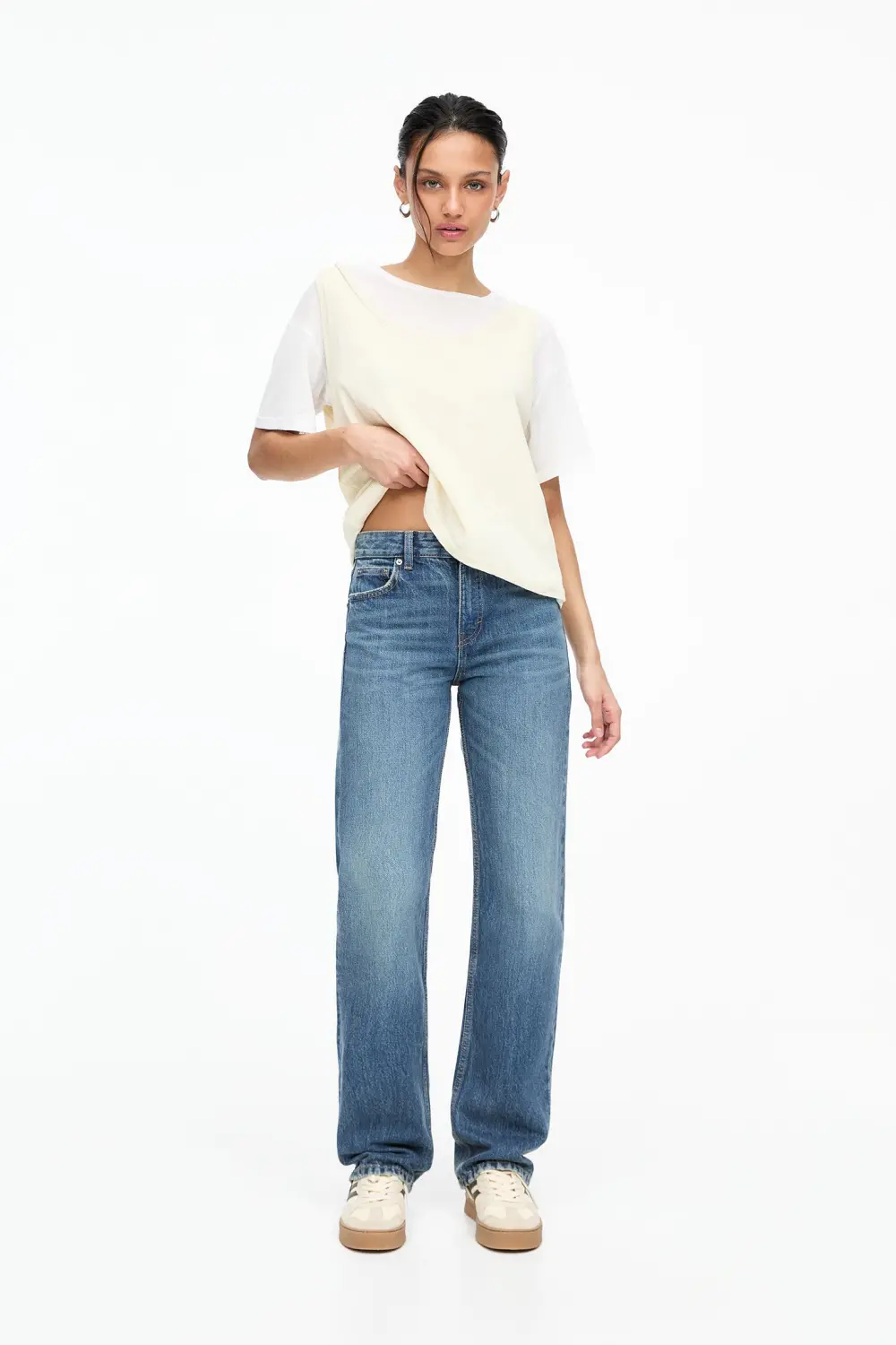 Jeans rectos tiro medio