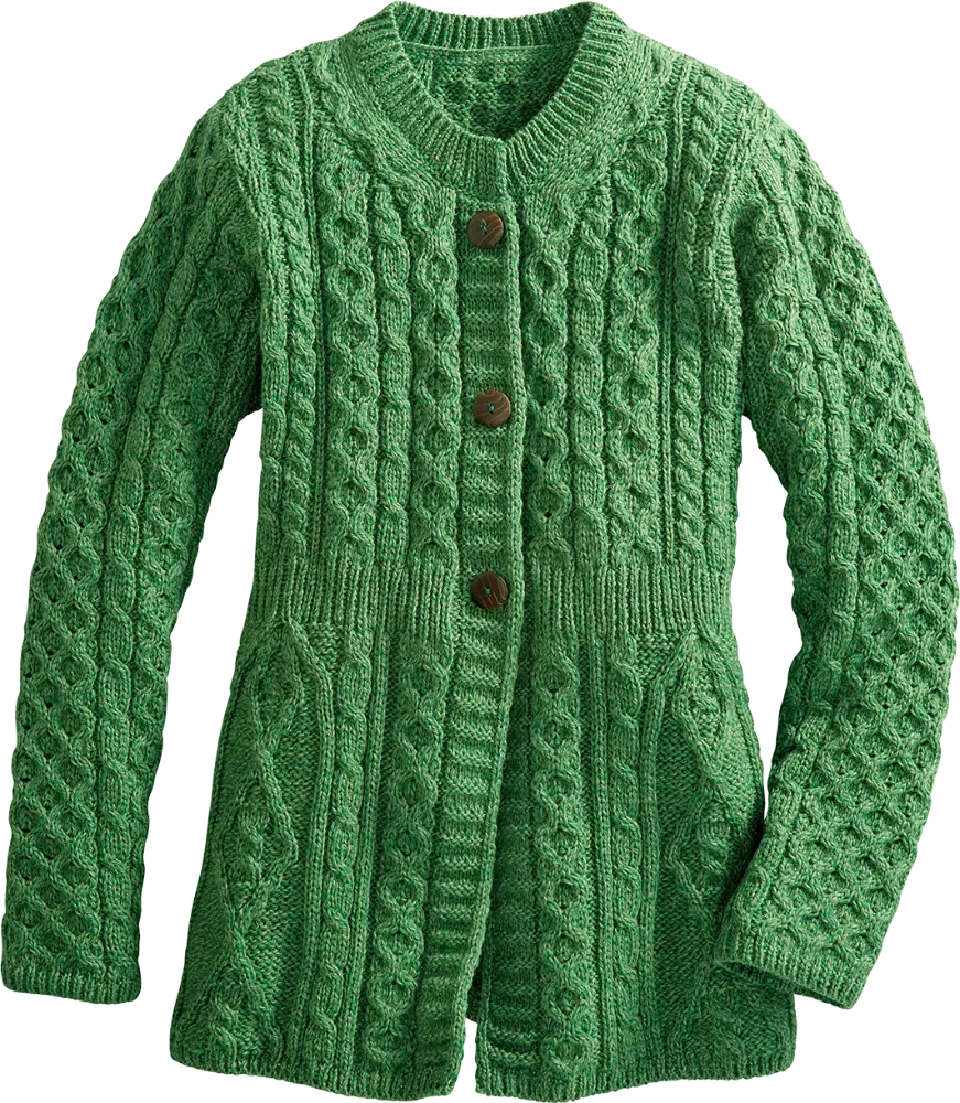 Women's Irish Wool A-Line Cardigan