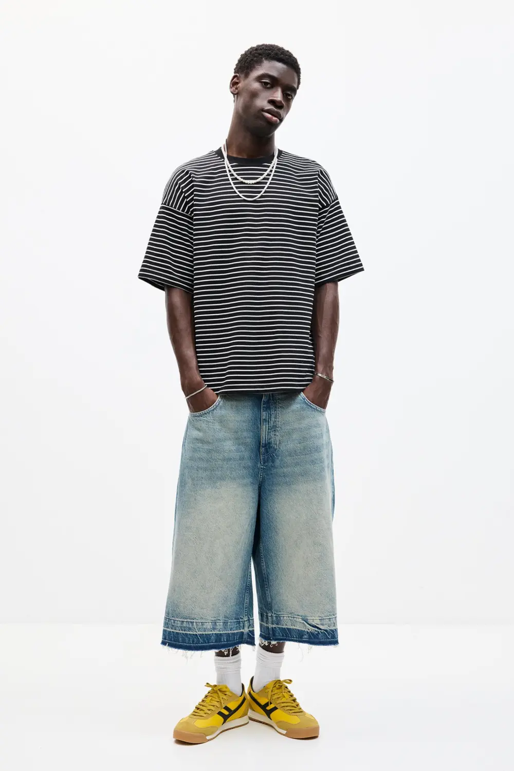Striped boxy-fit T-shirt