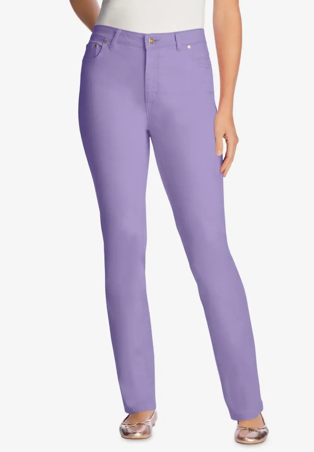 Straight-Leg Stretch Denim Jean