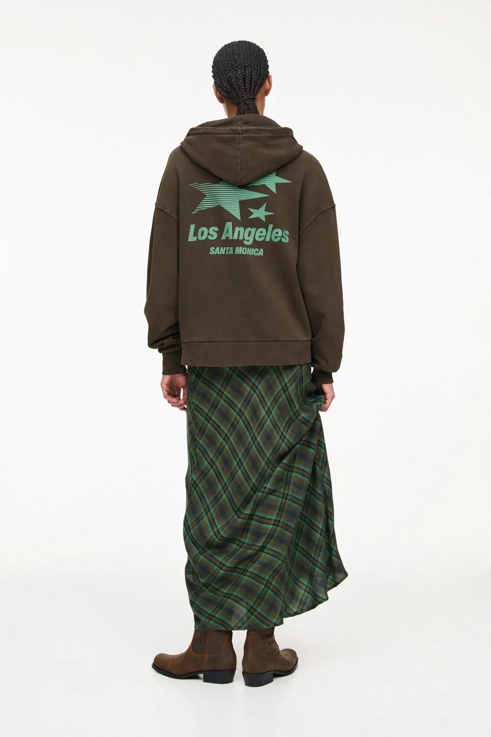 Sudadera capucha boxy estrellas