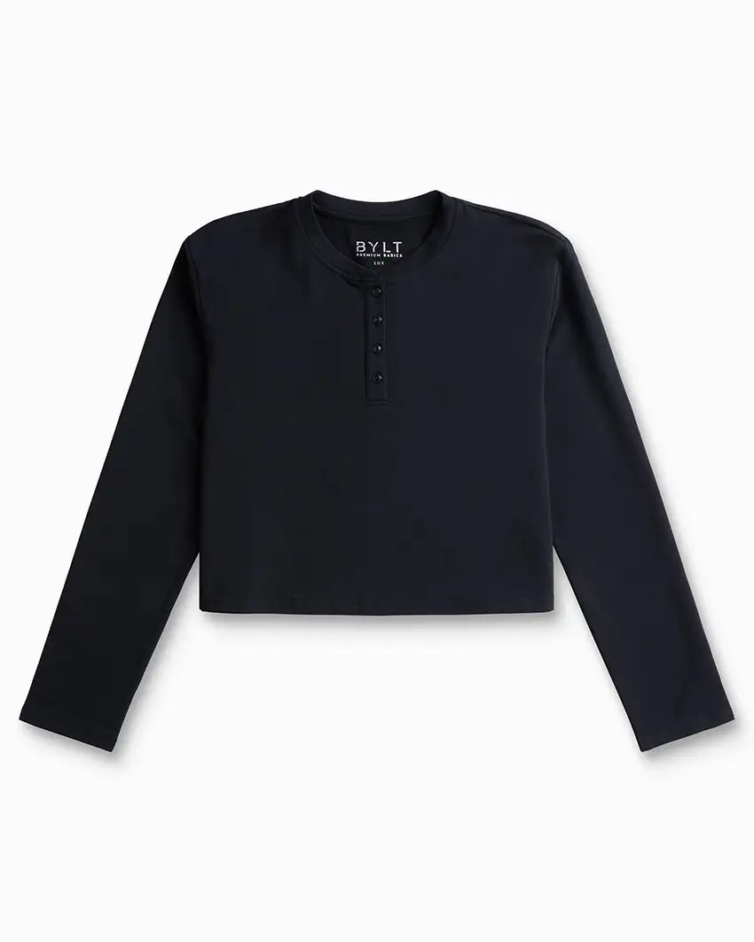 Lux Relaxed Henley Long Sleeve