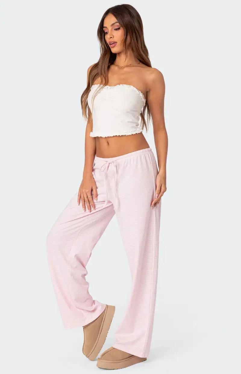 Edikted Olivia Striped Loose Fit Pants