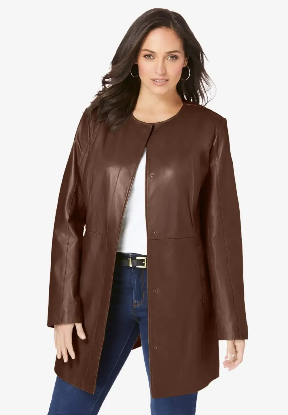 Three-Quarter Leather Jacket